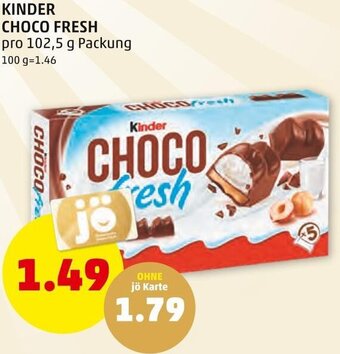 PENNY KINDER CHOCO FRESH pro 102,5 g Packung Angebot