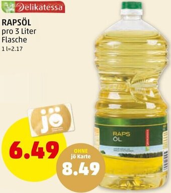PENNY RAPSÖL pro 3 Liter Flasche Angebot