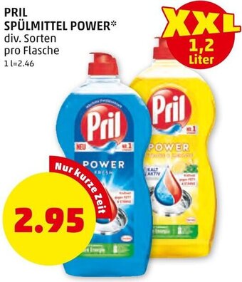PENNY PRIL SPÜLMITTEL POWER* div. Sorten pro Flasche Angebot