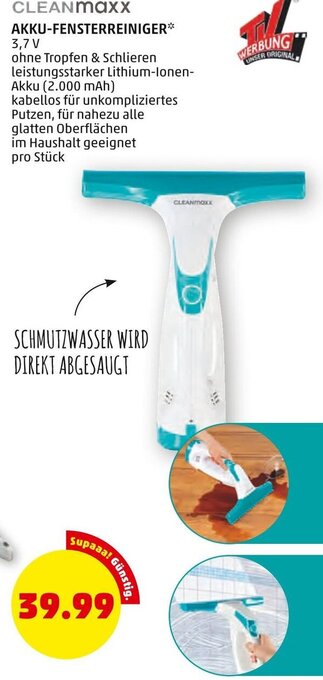 PENNY CLEANmaxx AKKU-FENSTERREINIGER* Angebot