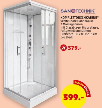 PENNY SANOTECHNIK KOMPLETTDUSCHKABINE* Angebot