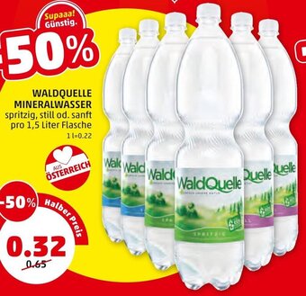 PENNY WALDQUELLE MINERALWASSER pro 1,5 Liter Flasche Angebot