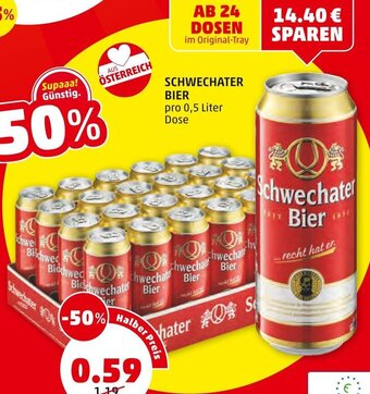 PENNY SCHWECHATER BIER pro 0,5 Liter Dose Angebot