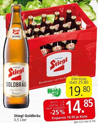 Spar Stiegl Goldbräu 0,5 Liter Angebot