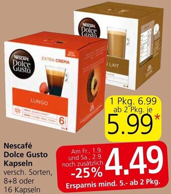 Spar Nescafé Dolce Gusto Kapseln versch. Sorten, Angebot