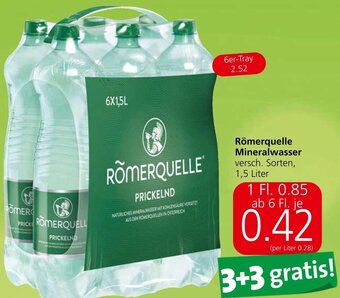 Spar Römerquelle Mineralwasser versch. Sorten, 1,5 Liter Angebot