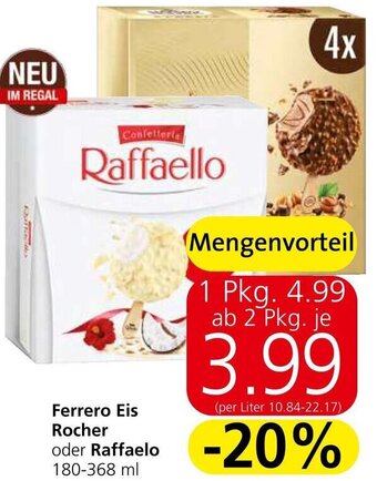 Spar Ferrero Eis Rocher oder Raffaelo 180-368 ml Angebot