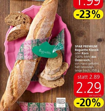 Spar SPAR PREMIUM Baguette Klassik oder Korn Angebot