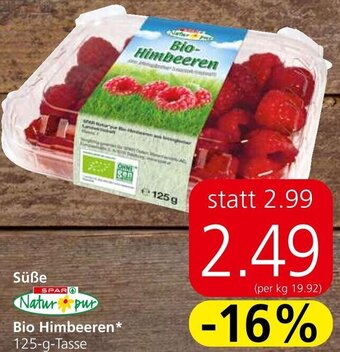 Spar Bio Himbeeren* 125-g-Tasse Angebot