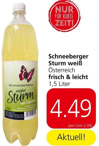 Spar Schneeberger Sturm weiß Österreich frisch & leicht 1,5 Liter Angebot