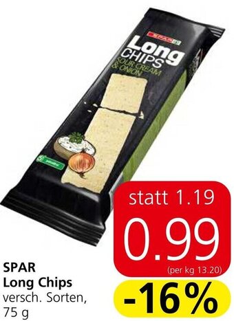 Spar SPAR Long Chips versch. Sorten, 75 g Angebot
