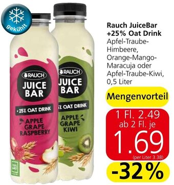 Spar Rauch Juice Bar +25% Oat Drink 0,5 Liter Angebot