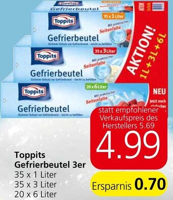 Spar Toppits Gefrierbeutel 3er Angebot