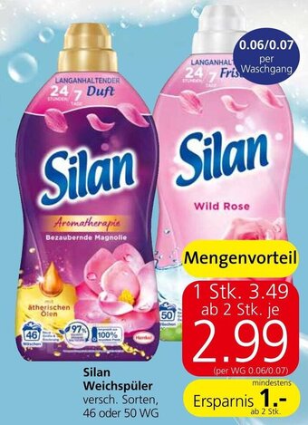 Spar Silan Weichspüler versch. Sorten, 46 oder 50 WG Angebot
