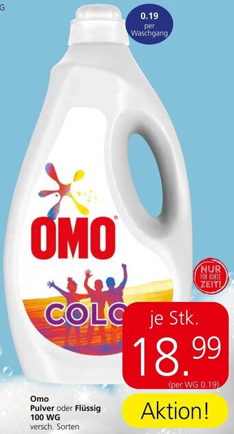 Spar Omo Pulver oder Flüssig 100 WG Angebot