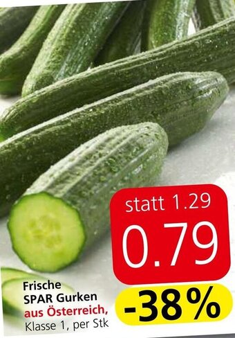 Spar Frische SPAR Gurken aus Österreich, Klasse 1, per Stk Angebot