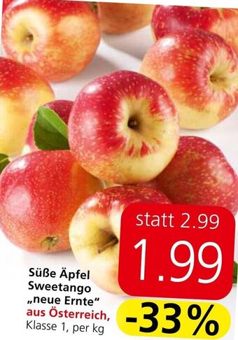 Spar Süße Äpfel Sweetango ,,neue Ernte" aus Österreich, Klasse 1, per kg Angebot