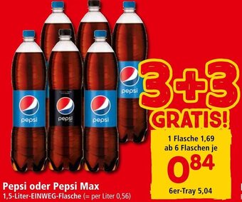 Interspar Pepsi oder Pepsi Max 1,5-Liter-EINWEG-Flasche Angebot