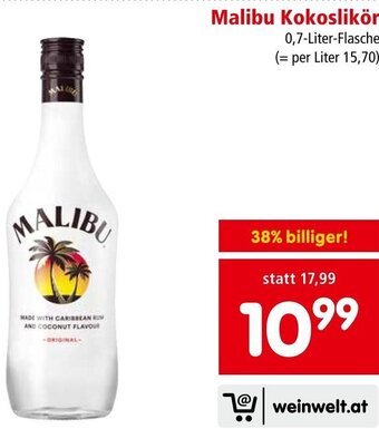 Interspar Malibu Kokoslikör 0,7-Liter-Flasche Angebot