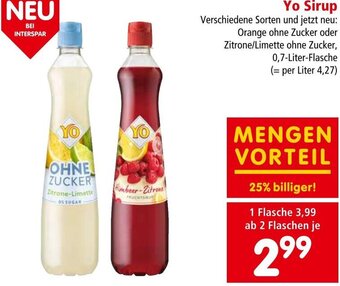 Interspar Yo Sirup 0,7-Liter-Flasche Angebot