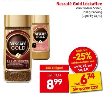 Interspar Nescafé Gold Löskaffee 200-g-Packung Angebot