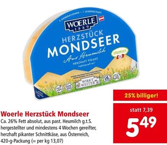 Interspar Woerle Herzstück Mondseer 420-g-Packung Angebot