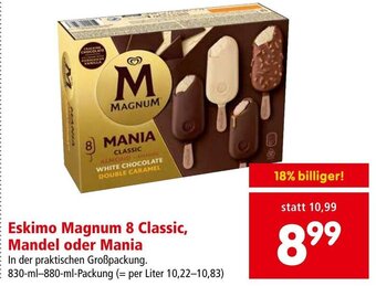 Interspar Eskimo Magnum 8 Classic, Mandel oder Mania 830-ml-880-ml Angebot