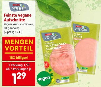 Interspar Feinste vegane Aufschnitte 80-g-Packung Angebot