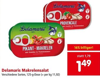 Interspar Delamaris Makrelensalat Verschiedene Sorten, 125-g-Dose Angebot