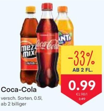 MPreis Coca-Cola versch. Sorten, 0.5L Angebot