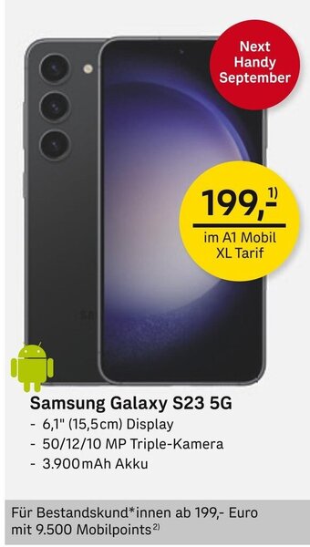 Post Samsung Galaxy S23 5G Angebot