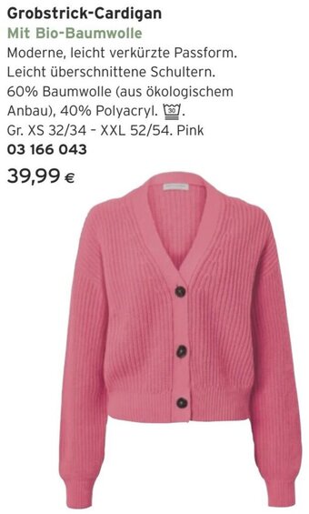 Tchibo Eduscho Grobstrick-Cardigan Mit Bio-Baumwolle Angebot