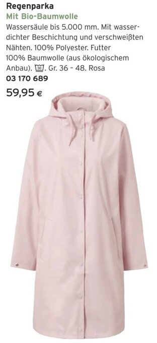 Tchibo Eduscho Regenparka Mit Bio-Baumwolle Angebot