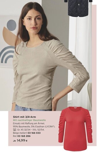 Tchibo Eduscho Shirt mit 3/4-Arm Angebot