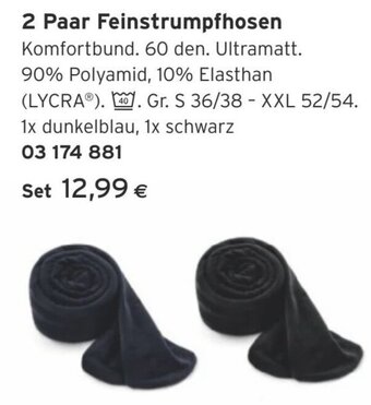 Tchibo Eduscho 2 Paar Feinstrumpfhosen Angebot