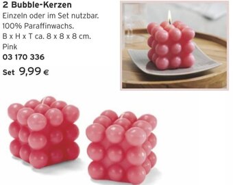 Tchibo Eduscho 2 Bubble-Kerzen Angebot