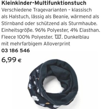 Tchibo Eduscho Kleinkinder-Multifunktionstuch Angebot