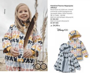 Tchibo Eduscho Kleinkind-Thermo-Regenjacke >>Micky<< Angebot