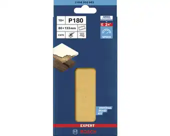 Hornbach Schleifpapier bosch c470, 80x133 mm, k180, expert 10 stk. Angebot