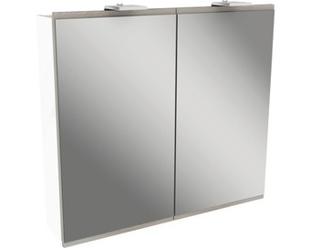 Hornbach Led-spiegelschrank fackelmann lima 2-türig 80x73 cm grau Angebot