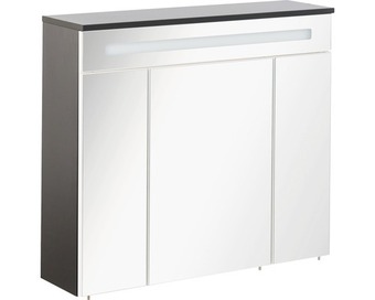 Hornbach Led-spiegelschrank fackelmann kara 3-türig 80x70x22,5 cm silber Angebot