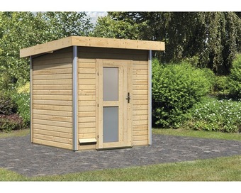Hornbach Saunahaus karibu opal 2 ohne ofen mit holztüre und milchglas Angebot