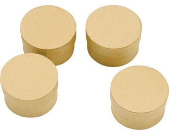Hornbach Mini-boxen-set mit deckel pappe rund 4 stück Angebot