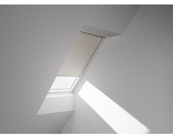 Hornbach Velux verdunkelungsrollo uni hellbeige solarbetrieben rahmen aluminium dsl c02 1085s Angebot