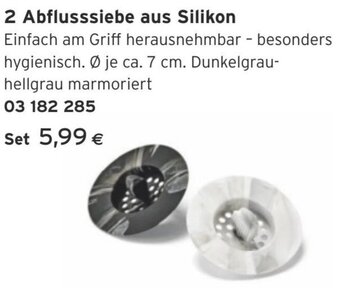 Tchibo Eduscho 2 Abflusssiebe aus Silikon Angebot