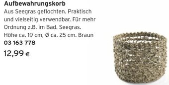 Tchibo Eduscho Aufbewahrungskorb Angebot