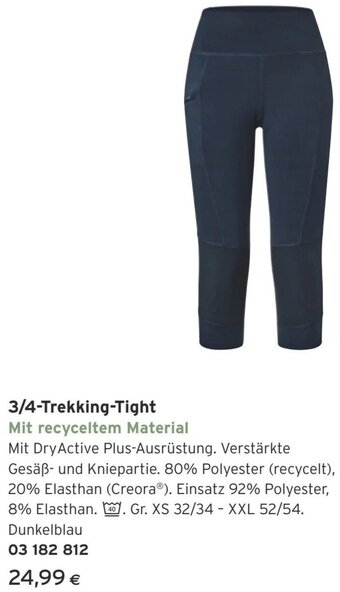Tchibo Eduscho 3/4-Trekking-Tight Mit recyceltem Material Angebot