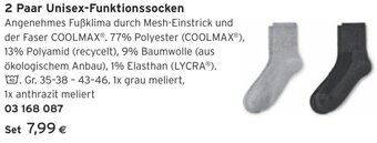 Tchibo Eduscho 2 Paar Unisex-Funktionssocken Angebot