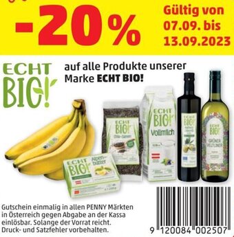 PENNY auf alle Produkte unserer Marke ECHT BIO! Angebot