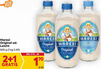 Billa Maresi Original od. Leicht 500 g Angebot